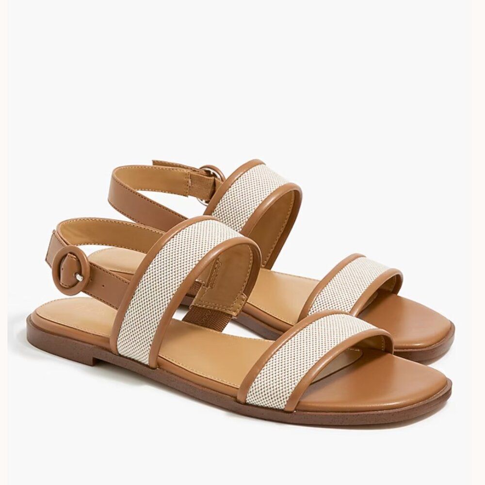 J. Crew Double-strap buckle sandals • size 7.5/8 (mismatch) • BZ200